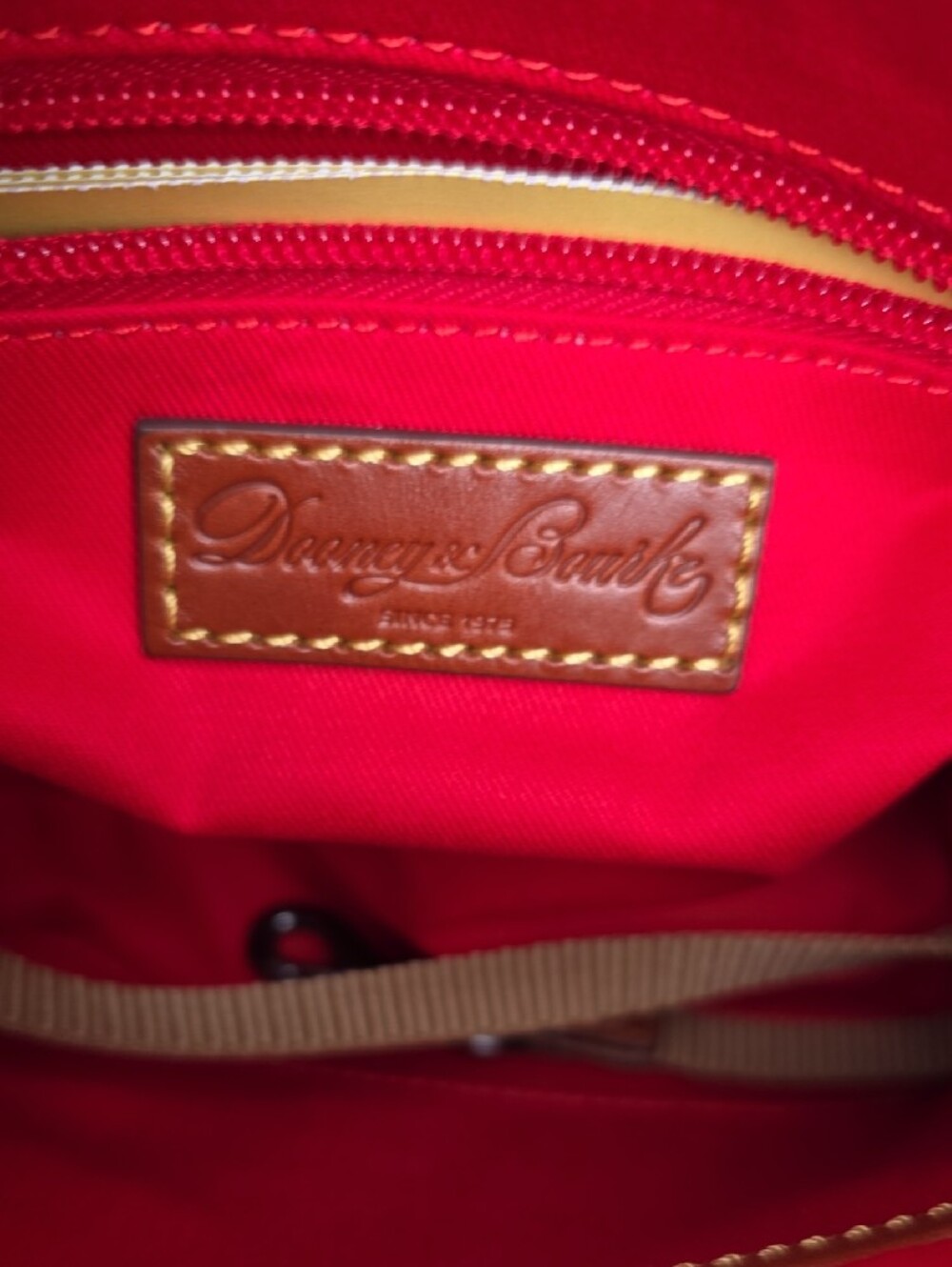 Dooney & Bourke Bright Blue Crossbody with Tan Leather Trim - Picture 6 of 8